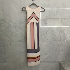 Geometric Maternity Dress Medium Large Striped